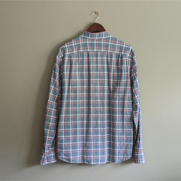J Crew Multi Color Cotton Woven Long Sleeve Plaid Button Up Shirt Size Large L - Picture 4 of 4